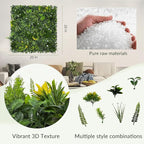 Artificial Grass Wall Boxwood Plant Panel: 20"x20"(8P) UV Resistant Green Leaves Faux for Interior Wall Backdrop,Garden and Indoor Outdoor Wall&Fence Covering Privacy，Party Wall Fence Decor