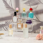 12 Inch Acrylic Shelf for Perfume Organizer in 3 Pack, 4 Tier Funko POP Shelves, Cologne Organizer Tiered Riser Display Stand, Acrylic Display for Decoration