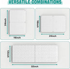 EVERHANGER Metal Pegboard Panels, Heavy Duty Pegboard Wall Organizer, Garage Wall Panels, Tool Storage Organization, 12"X16", 2pcs, Gray