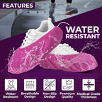 Premium Disposable Boot & Shoe Covers Booties | 50 Pack | Durable, Non-Slip, Non-Toxic, Water Resistant, Recyclable Protectors for Indoor & Outdoor | Large Size Fits Most Shoes