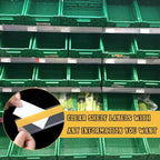Fainne 25 Pcs Shelf Label Strips 1.5''H x 48 L Self Adhesive Shelf Label Holder Gondola Price Tag Stick on Plastic Clear Ticket Channel for Metal Wood Plastic Rack
