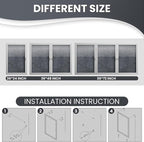 36"x24" Lockable Enclosed Bulletin Board, Outdoor Flet Weather-Resistant Aluminum Frame Notice Board, Wall Mounted Display Case Acrylic Doors for School,Office,Silver Frame w/Grey Flet