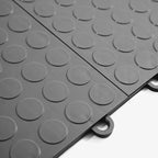 IncStores FlooringInc's Nitro 12"x12" Snap-Together Garage Flooring Tiles, Non-Slip Interlocking Plastic Floor Mat, Garage Organization & Storage, Coin Pattern, Graphite, 52 Tiles, 52 Sq/Ft