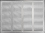 Repa Market Air Vent Cover 16x12 Inch (Outer Dimensions) Galvanized Steel Louvered Grill Cover with Mesh Screen/Wall or Ceiling Vent/HVAC Register for Indoor and Outdoor Ventilation
