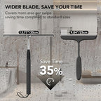 Shower Squeegee with Long Handle, 15-51" Telescopic Squeegee for Window Cleaning, Window Squeegee for Glass Doors, Extendable Window Cleaner Tool for Tile Walls, Sliding Door, Floor, Car Windshield