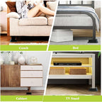 Bed Risers 1 inch, 2 inch, 3 inch, 4 inch, 6 inch, 8 inch Heavy Duty, Oversized Furniture Riser for Couch Sofa Table Chair Leg Frame Dorm, Support up to 6000 Lbs (Black 4 Pack, 1 inch)