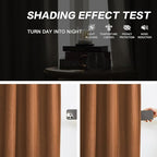 DUALIFE Pinch Pleatd Blackout Curtains 92 Inches Long, Boho Linen Rustic Copper Color Retro Room Darkening Privacy Curtains Drapes with Hooks for Living Room Bedroom 2 Panels Terra Cotta Rust 50x92