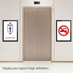 8.5" x 11" Acrylic Magnetic Sign Holder Wall Mount, Self Adhesive Magnetic Display Frame with Nano Tape and Strong Magnetic Border for Wall, Door, Glass, Home, Store, Office (Black, 10Pack)