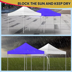 2Pcs 10FT Canopy Rain Gutters for Pop Up Canopy, Waterproof Polyester Drainage System, Tent Extension Attachment Accessories