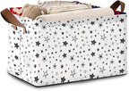 Graffiti Star Storage Basket Large 17x11.5x10.5 Inches - Urban Collapsible Fabric Organizer Bin with Handles for Bedroom,Closet,Toys - Foldable Decorative Hamper with Street Art Design - Single Pack