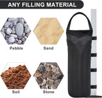 Eurmax USA Weight Capacity 112 LBS Extra Large Pop up Gazebos Weights Sand Bags for Pop up Canopy Tent Pergola Outdoor Instant Canopies, 4-Pack,Black (Without Sand) Dark Black