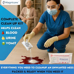 Bloodborne Pathogen & Vomit Cleanup Kit 2pack- Be OSHA Compliant| First Response Spill Kit for Bodily Fluids | Bodily Fluid Clean Up Pack| Ideal for Schools, Restaurants & Retirement Homes-2pack