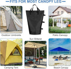 PATIKIL Canopy Weight Sand Bags, 4 Pack 112 Lbs Total Extra Large Weights Bags Waterproof Tent Leg Weights Sandbags for Outdoor Canopy Tent Sun Shelter Patio Ladder Black (18x9")