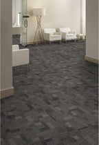 Mohawk Basics 24" x 24" Berber (Loop pile), 0.09" Pile Height, Carpet Tile, PET Fiber, Smoke Color, (24 Tiles), (96 sqft/carton)
