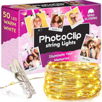 Mind-Glowing Photo Clips String Light - Dreamy Fairy Lights with Clips - Stocking Stuffers for Teen Girls 2025 - Trendy Stuff Room Decor - Christmas Gift for Any Year Old Tween Girl (50 LED, 16.4 ft)