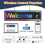 P10 52x14 inch Full Color WiFi LED Display Sign Outdoor Waterproof lP45 Digital Boardfor Restaurants, Cafes & Bars with Dynamic Ads, Remote Programming and Easy Setup