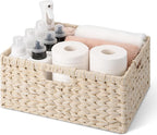 GRANNY SAYS Basket for Organizing, Wicker Storage Baskets for Shelves, Woven Baskets for Storage, Waterproof Shelf Baskets for Living Room, Rectangular Woven Basket with Handles, 1-Pack