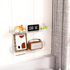 20 Inch Clear Wall Shelves for Wall, Wall Mounted Acrylic Floating Shelf for Plants, Speaker, Radio, Funko Pop, Stuffed Animal, Books, Cosmetics, Toiletries, 2 Pack (20 Inch)
