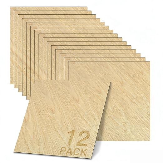 GSCIT Club 12 PCS Oak Wood Veneer, 8 inch x 8 inch Wood Edge Banding Pre-glued Flexible, Veneer Tape Banding for Cabinet Repair Furniture Restoration