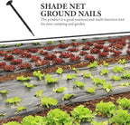 100Pcs Plastic Pegs Garden Stakes for Ground Fixing Garden Anchors for Lawn Weed Barrier Sunshade Net and Tarp Easy-Insert Ground Spikes for Outdoor Gardening Tools