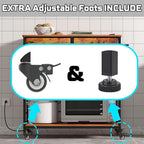 Kitchen Island with Storage,Rolling Kitchen Island Cart with Power Outlet,Industrial Kitchen Island on Wheels,Kitchen Cart for Home