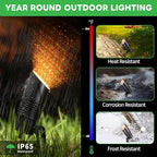 Landscape Spot Lights Outdoor Changing Colors - Smart App Based Spotlights, LED Low Voltage Accent Lights, Outdoor Waterproof 12V Wired, All Metal Aluminum Black for Fountain Sign 12 Pack