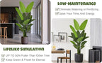 Artificial Bird of Paradise Tree 7FT 22 Leaves Tall Large Fake Faux Tropical Banana Plant 84 Inch Black Pot for Indoor Home Office Poolside Porch Mall Hotel School Decor Housewarming Gift
