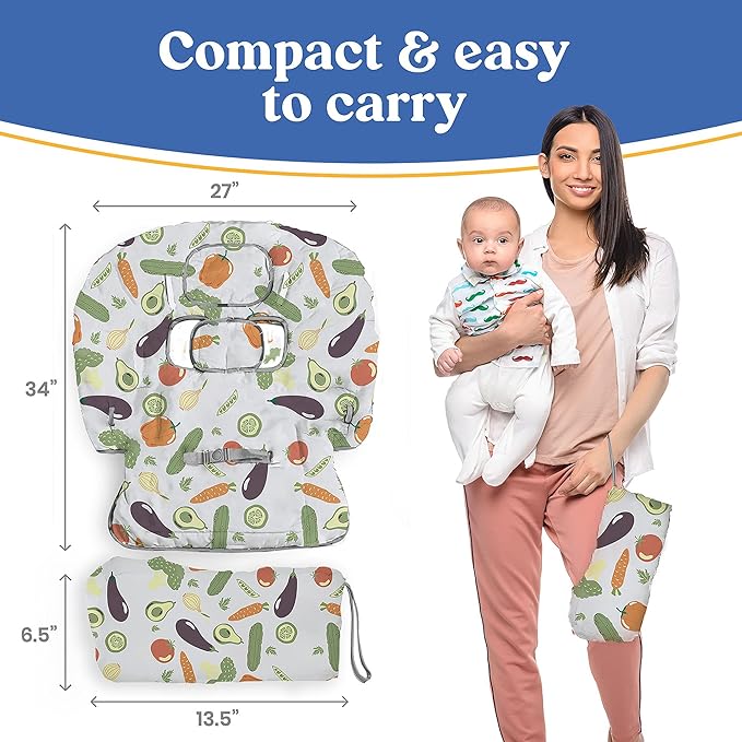 PILLANI Shopping Cart Cover for Baby, High Chair Cover for Restaurant Seat - Grocery Cart Cover for Baby Girl and Boy, Comfortable Cotton Buggy Covers for Babies - Padded Toddler Shopping Cart Cover