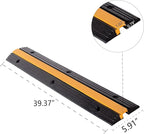 5 Pack Rubber Cable Ramp Hose Cable Protector Ramp 1 Channel 11000Lbs Load Capacity Traffic Speed Bump Wires Power Lines Extension Cord Cover for Indoor Outdoor