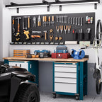 INCLY 48x36 Inch Metal Peg Board Kit with 1/4" Pegboard Hooks Accessories, 6PCS Peg Board Panels and 234PCS Black Pegboard Wall Organizer Tool Storage System for Garage Workbench Shed