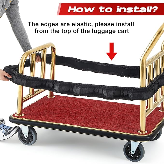 Bellman Cart Bumper Guard and Wall Protector Hotel Luggage Cart Bumper Collision Protector Cover for Airport & Travel Accessory Indoor & Outdoor Use(Medium)