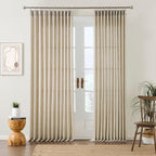 RAIN CITY Beige Pinch Pleated Sheer Curtains 94 Inches Long,W50 x L94 Inch Light Filtering Drapes for Kids Bedroom Nursery Privacy Back Tab with Hooks Semi Sheer Curtain 2 Panels Set