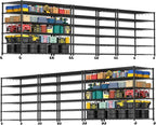 PrimeZone 6 Tier 80.7" H x 55.5" W x 24" D Wire Shelving with Wheels 3600lbs NSF Certified Storage Shelves Heavy Duty Metal Shelf Adjustable Rolling Rack Commercial Garage Restaurant Warehouse 6Pack