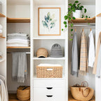 Large Wicker Basket, Hand-Woven Basket for Storage, Wicker Basket with 3 Handles, Waterproof Storage Basket for Shelves (1Pack)