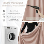 DUALIFE Cute Dusty Pink Blackout Curtains 90 Inches Long - Rose Blush Pinch Pleat Track Curtains Blackout with Hooks Viral Pleat Drapes for Girls Bedroom Nursery,40 by 90 Inch, 2 Panels, Back Tab