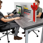 OBEX Acrylic Free Standing Screen, Divider for Desk Privacy Home & Office Partitions for Table Top Workstation, Portable Cubicle Panel for Work, 18" x 72", Frosted