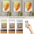 MIOBLUE LED Picture Lights with Remote, 16in Metal Battery Operated Picture Light,Rechargeable Display Lamp,Dimmable Dartboard Light with Timer for Frame Wall Portrait Art, 2Pack