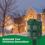 Outdoor Power Strip Waterproof, 90 FT Extension Cord, 6 Grounded Outlets for Christmas Decorations and Inflatables, 15A/1875W, ETL Listed
