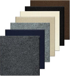 Carpet Tiles Peel and Stick, Self Adhesive Carpet Floor Tile 24" x 24", Dark Grey Soft Padded Flooring Sticker, Home Decor for Bedroom Living Room Office, 10 Tiles per Box