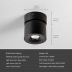Aisilan Ceiling Spot Lights Indoor 2 Pack, 15W Modern LED Spotlight 350° Directional Accent Lighting, Dimmabel Spotlight Fixtures for Picture Panting Living Room Bedroom Mural,3000K, CRI 97, Black