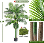 Big Faux Tropical Trees Tall Artificial Palm Tree Indoor Outdoor Realistic Floor Plants Large Fake Plant for Home Living Room Office Decor Porch Outside Patio arboles para Modern Farmhouse decoracion