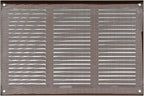 Repa Market 12x8 Inch Air Vent Cover/Brown Galvanized Steel Louvered Grill Cover with Mesh Screen/Wall or Ceiling Vent/Durable Flush Mount HVAC Register for Indoor and Outdoor Ventilation