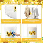 Rustic Sunflower Cotton Rope Basket Large 17.7'' x 14.9'' Clothes Woven Basket Storage for Toy Laundry and Blanket Organizer Round Hamper with Handles for Nursery Organizer Bedroom
