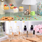 6 Pcs 2 Sets Acrylic Display Riser, 3 Sizes Large Acrylic Risers Display Stands, 0.15" Thick Clear Shelf Riser, Clear Display Risers for Dessert, Candy, Toys, Perfume, High Heels, Wallet