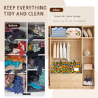 Colorful Building Blocks Storage Basket Large 17x11.5x10.5 Inche-Collapsible Fabric Organizer Bin with Handles for Kids Room, Toys, Playroom-Decorative Hamper with Educational Block-Single Pack
