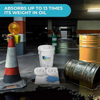 Stardust Spill Products D905P Oil Spill Kit OSHA Approved with Portable Bucket, (15) Oil Absorbent Pads, (2) 3"x4' Absorbent Socks, (4) Disposal Bags & Nitrile Gloves Oil Spill Kit for Fast Response