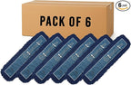 Heavy-Duty Industrial Closed-Loop Dust Mops - 6 Pack (Blue) - 36 Inch