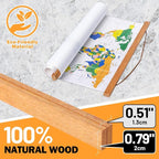 27x40 Poster Frame, Magnetic Wood Wooden Poster Hanger Frame Frames for Photo Picture Canvas Artwork Wall Hanging (1 Pack, 27")