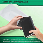 1000 Pack Secure Seal White Poly Mailers - 7.5x10.5 Safe Shipping Bags - E-Commerce Self Sealing 2 Mil Poly Envelopes