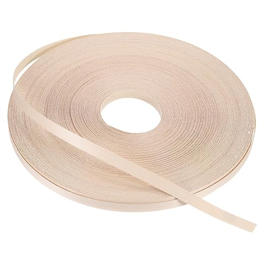 PATIKIL Maple Edge Banding, 1/2 Inch x 250 ft Wood Veneer Tape Pre-glued Flexible Plywood Edge Banding with Hot Melt Adhesive for Furniture Restoration